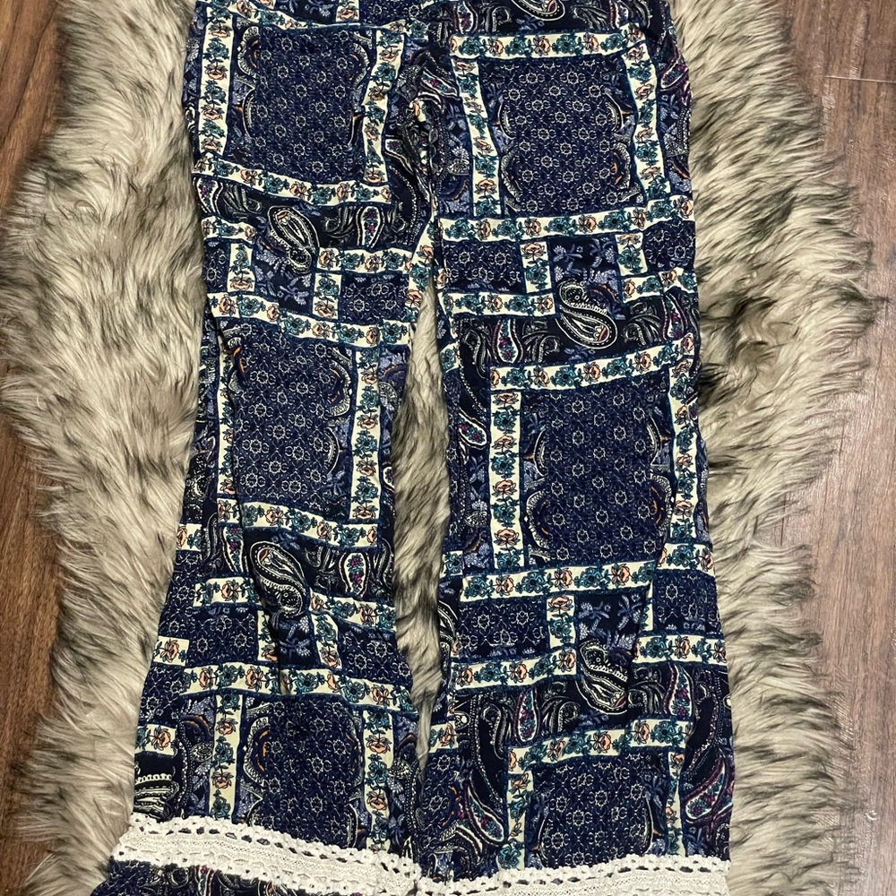 Bohemian Patchwork Flare Pants